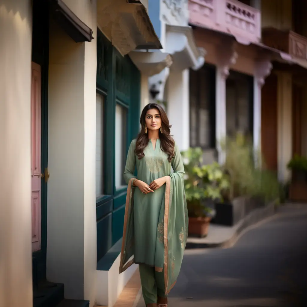 Straight Cut Salwar kameez